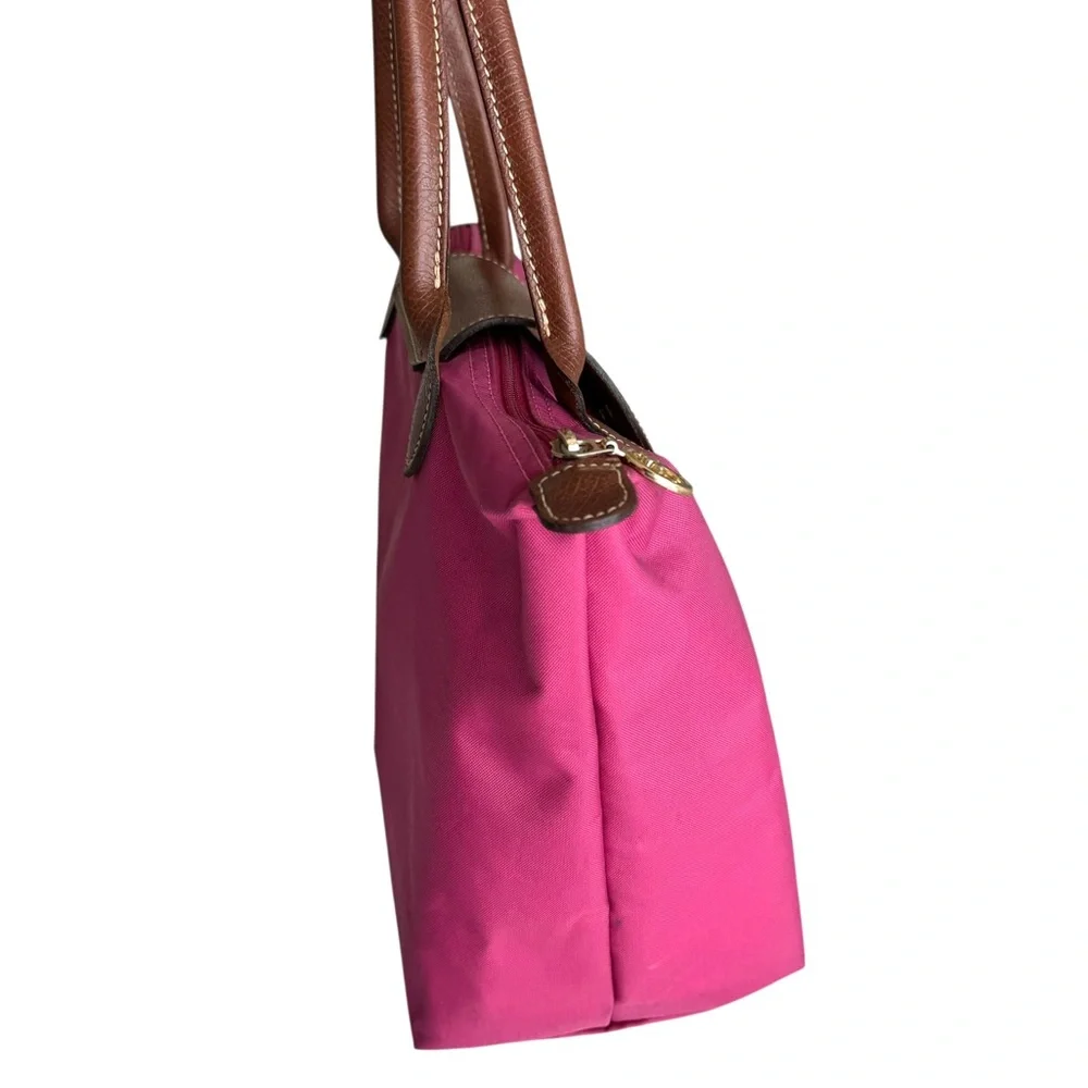 Longchamp Le Pliage Pink Nylon Leather Details Shoulder Bag Tote Bag - Picture 8 of 17